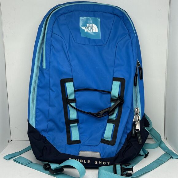 The North Face Base Camp Double Shot Backpack Blue Padded Media Bag